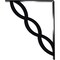 Ekena Millwork Loera Wrought Iron Bracket, (Triple center brace), Powder Coated Black 2"W x 12"D x 15"H BKTM02X12X15TLO - alternate 5